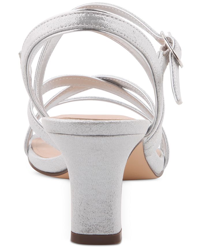 nina genaya strappy evening sandals taupe