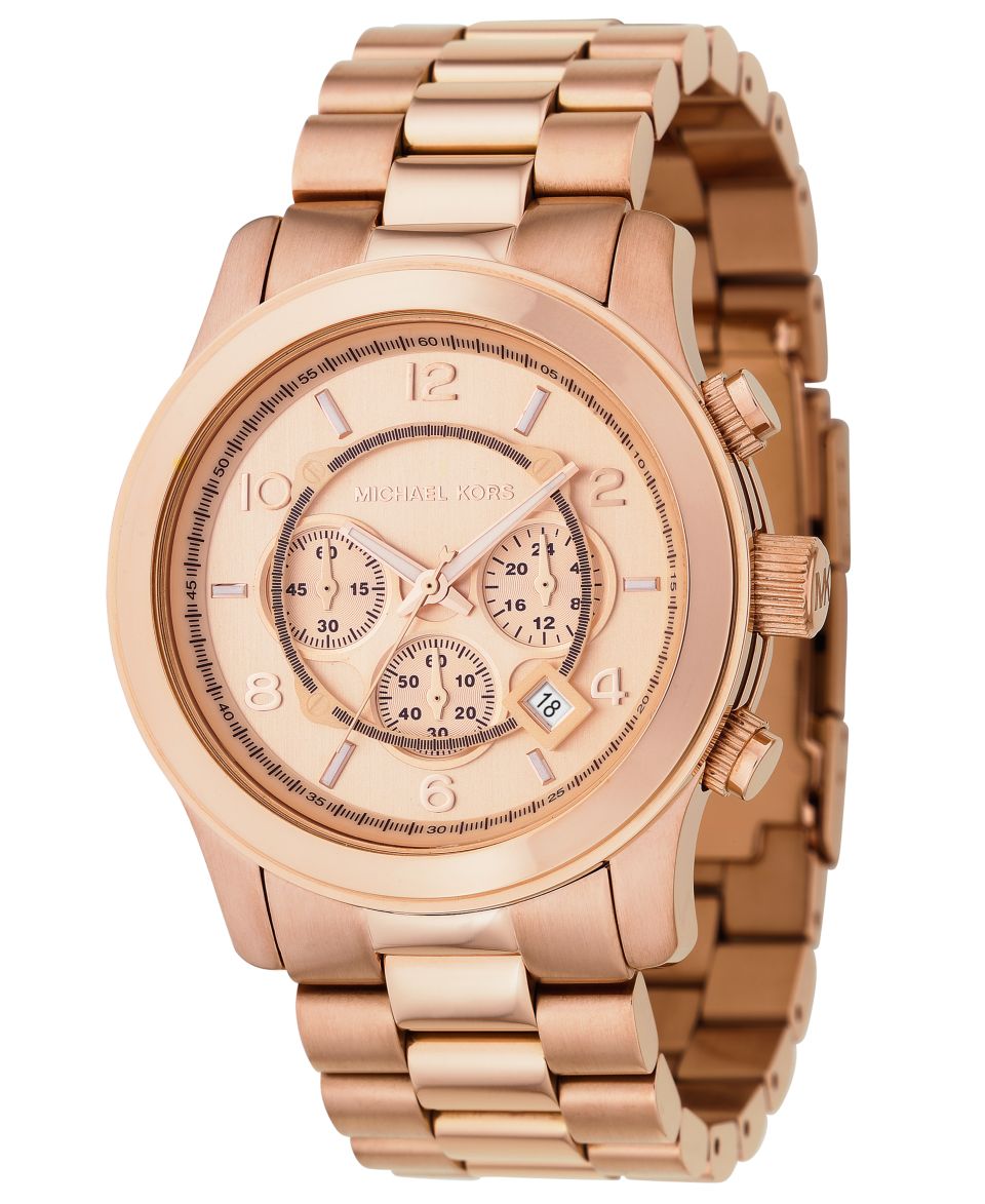 Michael Kors Watch, Mens Runway Gold Tone Stainless Steel Bracelet