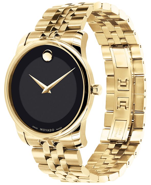 movado men's museum classic stainless steel watch