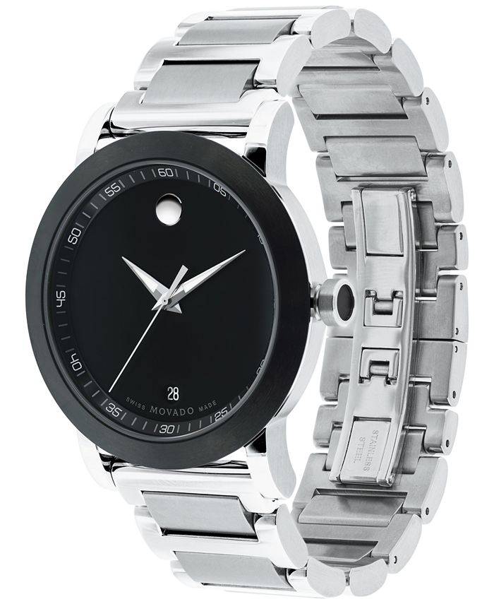 movado museum stainless steel