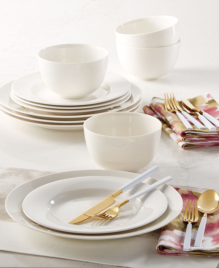 Martha Stewart Collection CLOSEOUT! 12Pc. Kensington Round Dinnerware