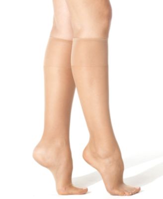 Hanes Women's Silk Reflections Plus Knee Highs Silky Sheers 00P19 ...