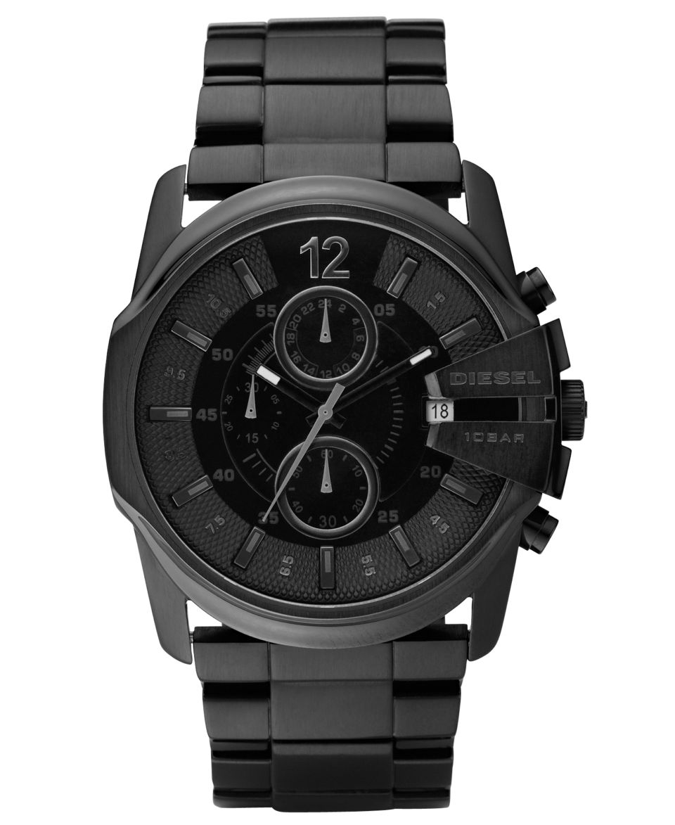 Diesel Watch, Chronograph Black Ion Plated Stainless Steel Bracelet