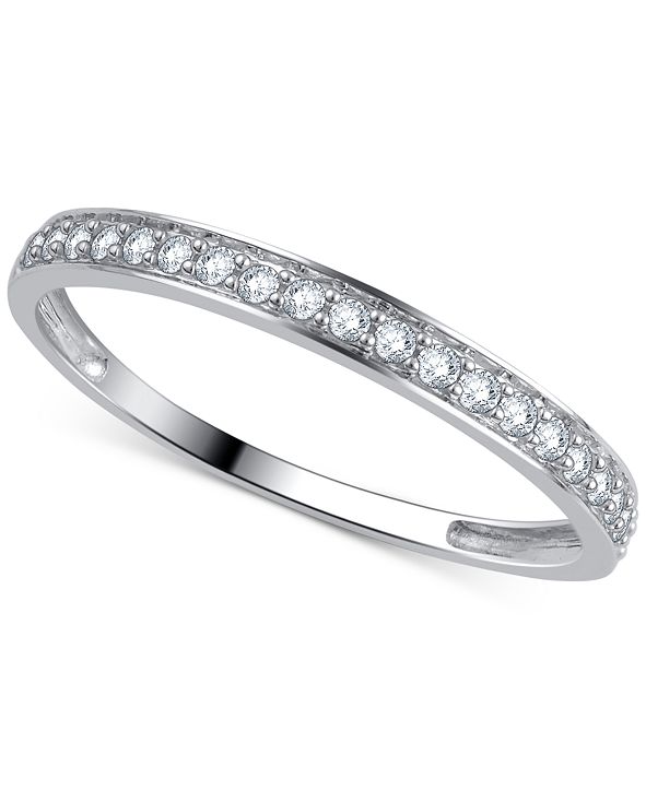 Macy�s Diamond Wedding Band (1/5 ct. t.w.) Ring in 14k