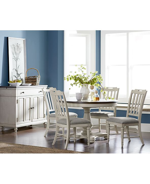 Furniture Barclay Expandable Round Pedestal Dining, 7-Pc ...