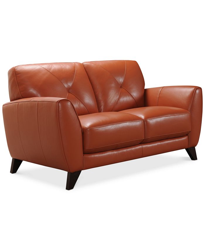 Furniture Myia 62" Leather Loveseat, Created for Macy's