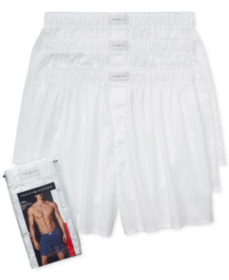 tommy hilfiger men's 3 pack woven cotton boxers