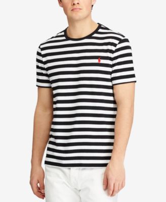 Custom Slim Fit Striped Cotton T-Shirt 