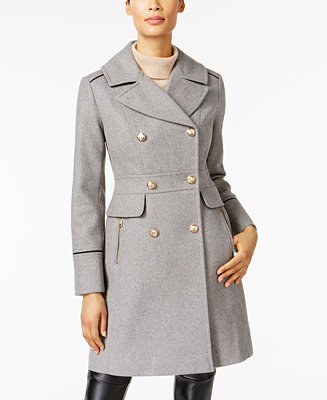 Vince Camuto Double-Breasted Peacoat & Reviews - Coats - Women - Macy's