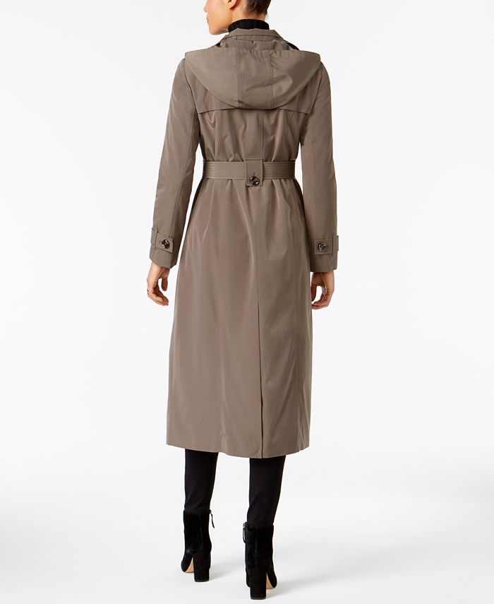 London Fog Hooded Belted Maxi Trench Coat & Reviews Coats Women