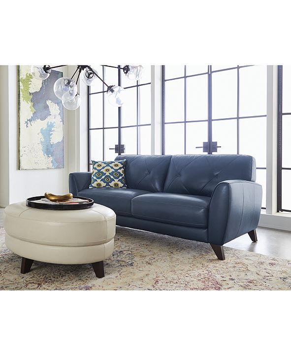 Furniture Myia 82" Leather Sofa, Created for Macy's