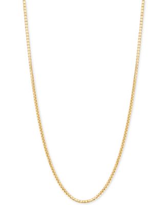 Box Link Chain Necklace in 18k Gold 