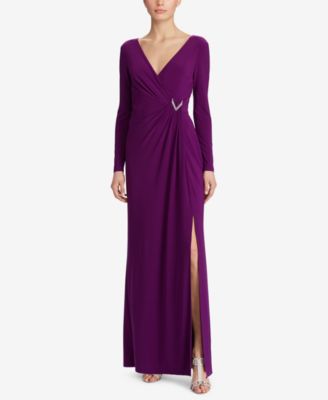 Lauren Ralph Lauren Shirred Jersey Gown 