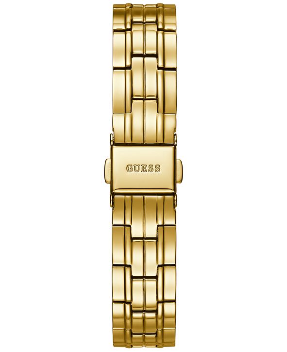 GUESS Women's Gold-Tone Stainless Steel Bracelet Watch 30mm & Reviews ...