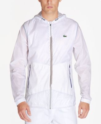 mens white lacoste jacket