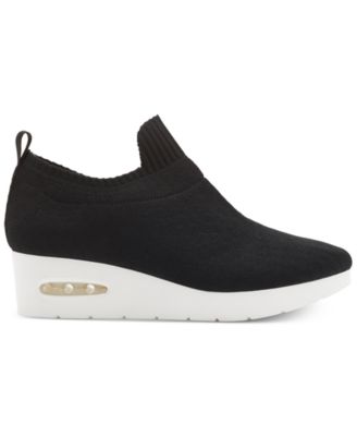 dkny arnold slip on wedge trainers
