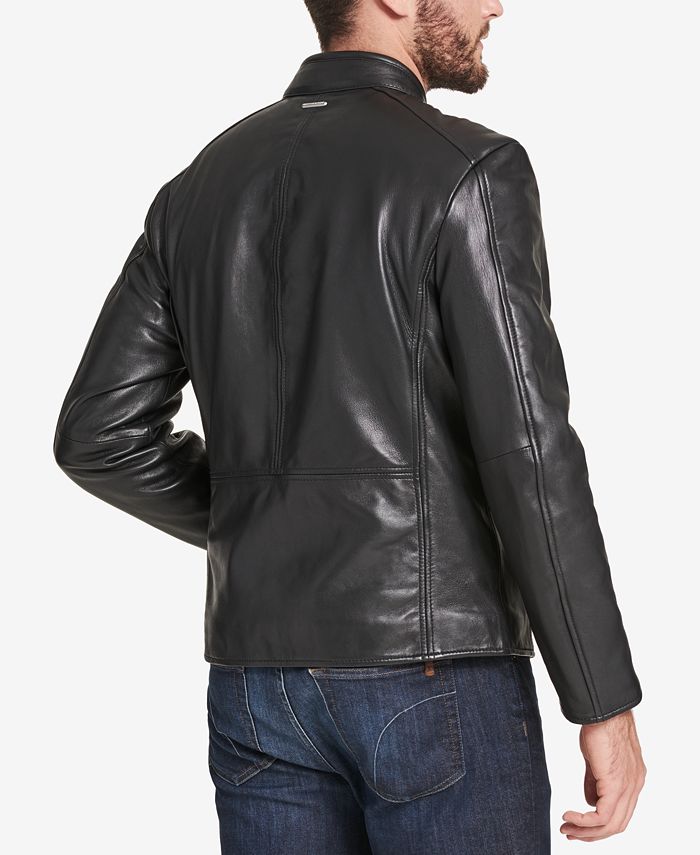 Marc New York Men's Leather Moto Jacket, Created for Macy's & Reviews ...