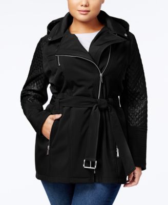 Michael Kors Plus Size Quilted-Sleeve 