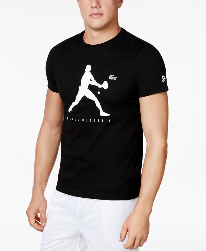 Lacoste Collection For Novak Djokovic Logo Ultra Dry Performance T Shirt Created For Macy S Reviews T Shirts Men Macy S