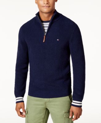 tommy hilfiger men's zip sweater