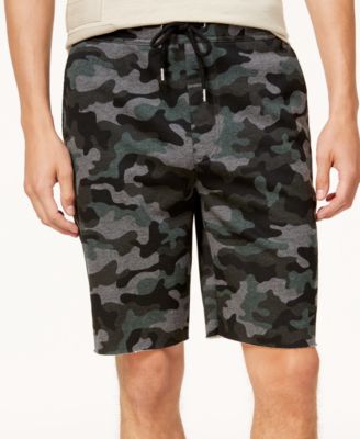 mens camo sweat shorts