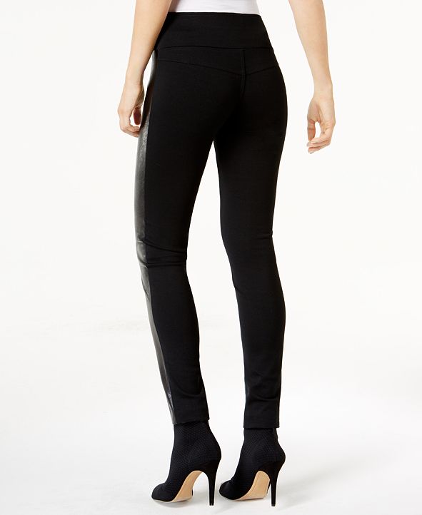 INC International Concepts INC Faux-Leather Front Pants, Created for ...