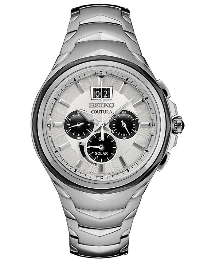 seiko coutura men's steel bracelet chronograph watch