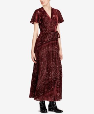 ralph lauren maroon dress