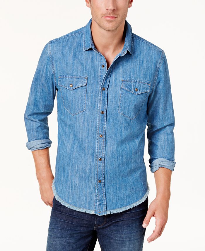 Blake Shelton BS by Men's Chambray Shirt, Created for Macy's & Reviews ...