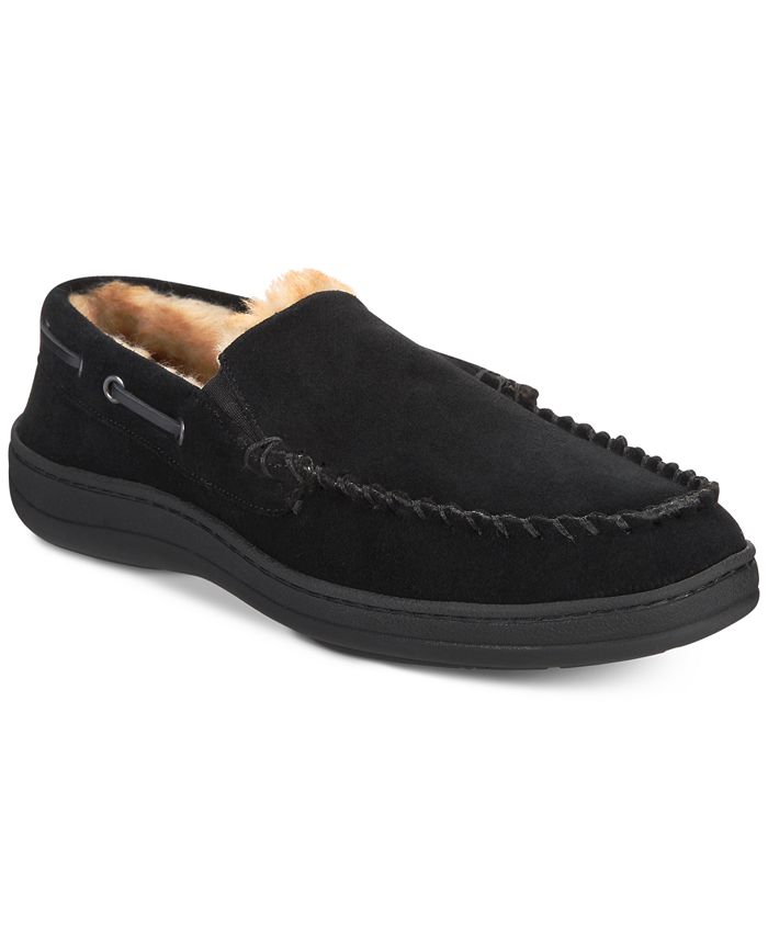 rockport men's suede moccasin slippers