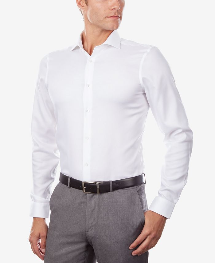 Calvin Klein Men's STEEL Slim-Fit Non-Iron Stretch Shirt