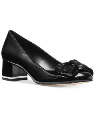michael kors block heel pumps