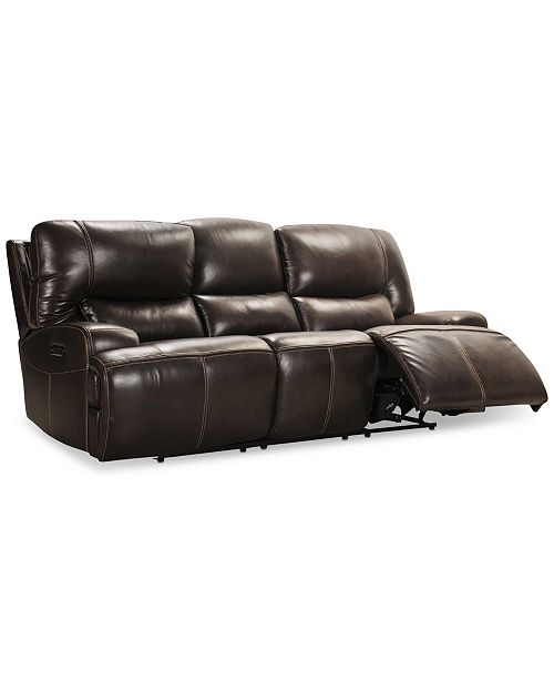 Furniture Closeout Calver 92 Power Reclining Sofa With Power Headrest And Usb Power Outlet Created For Macy S Reviews Furniture Macy S
