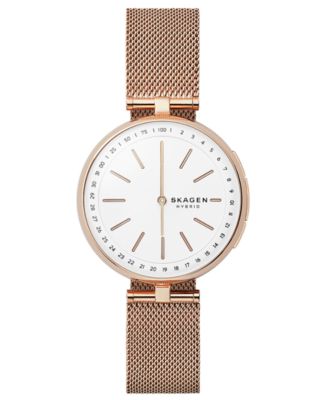 skagen hybrid smartwatch womens rose gold