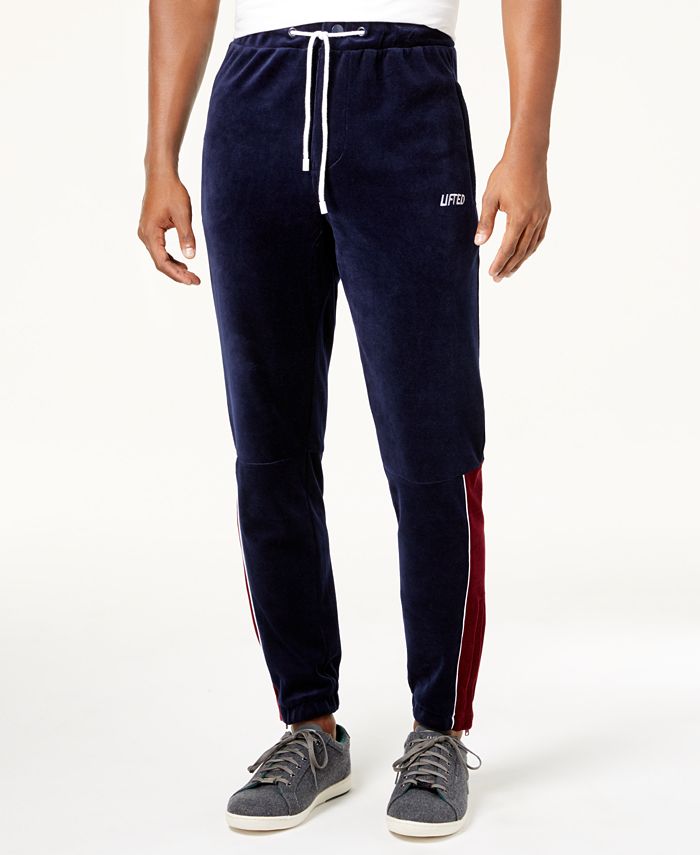 velour track pants mens