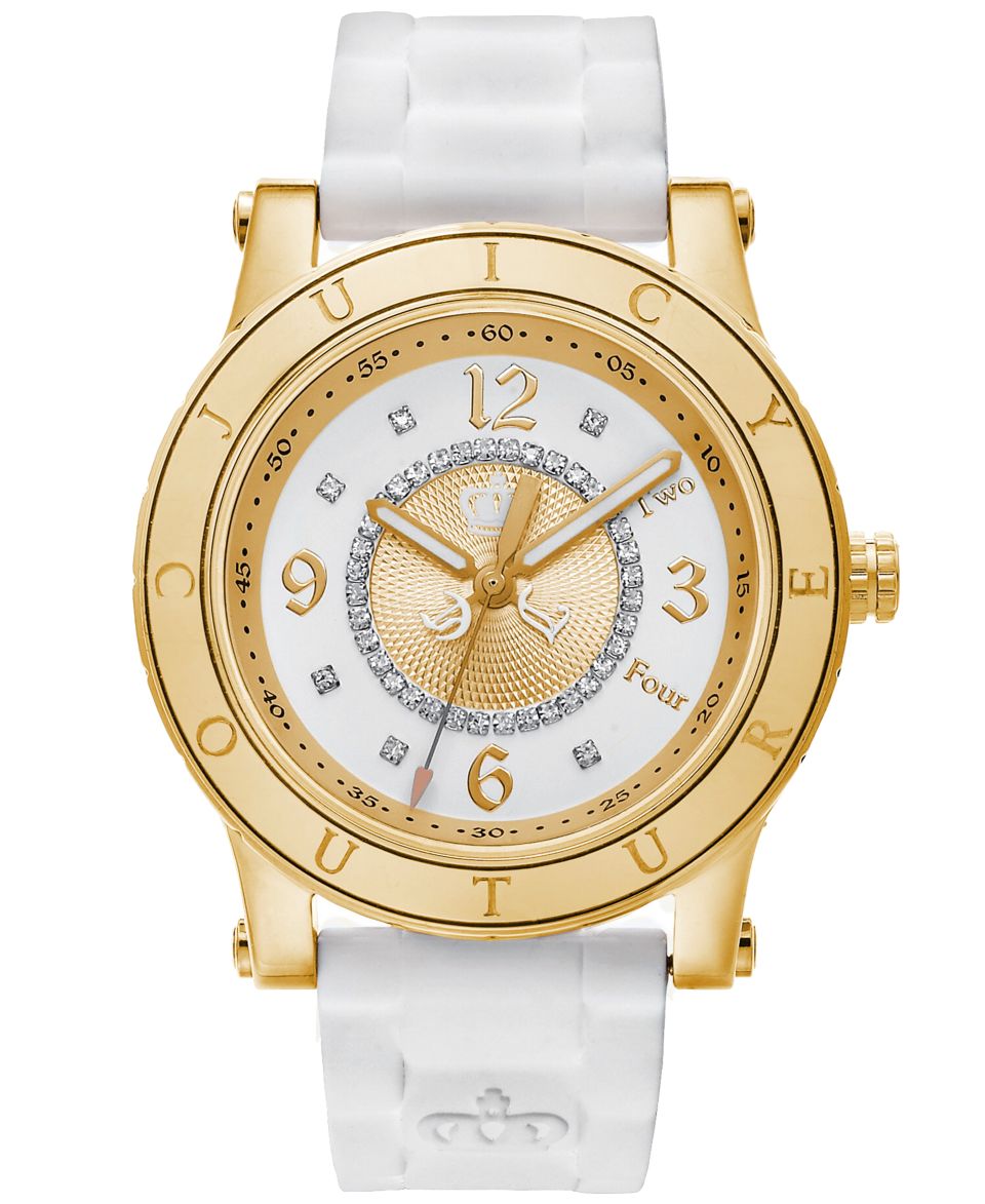 Juicy Couture Watch, Womens HRH White Silicone Bracelet 1900773