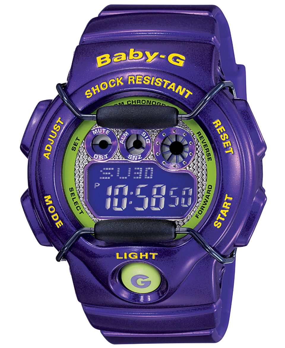 Baby G Watch, Womens Tropical Paradise Purple Resin Strap BG1005M 6