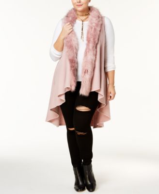 plus size faux fur sweater