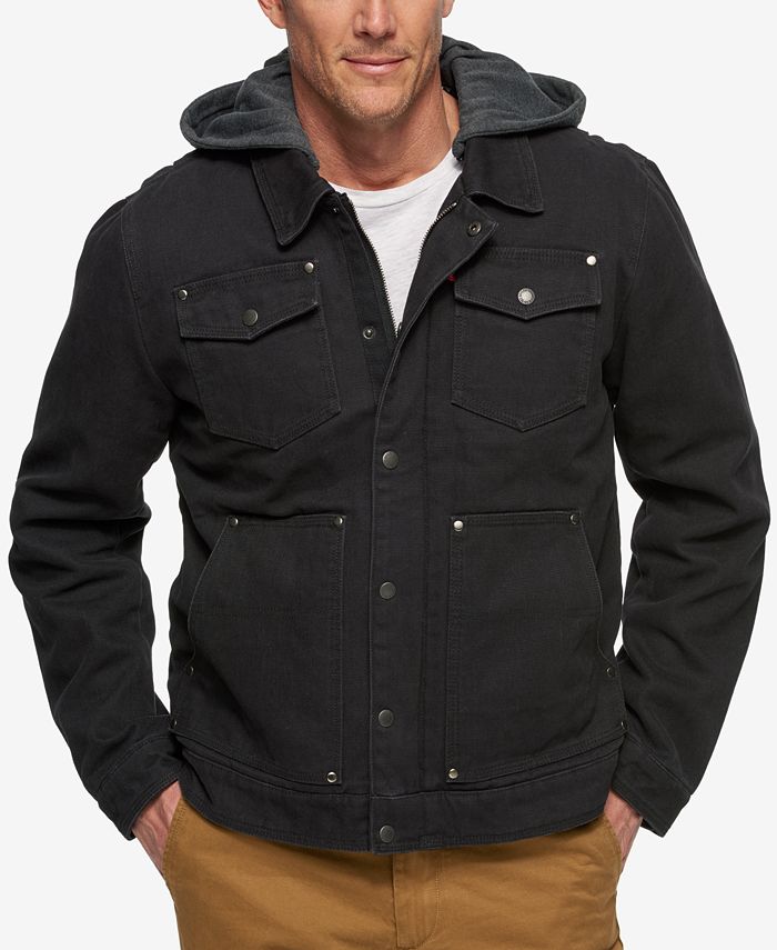 Levi's Men's Hooded Sherpa-Lined Denim Jacket