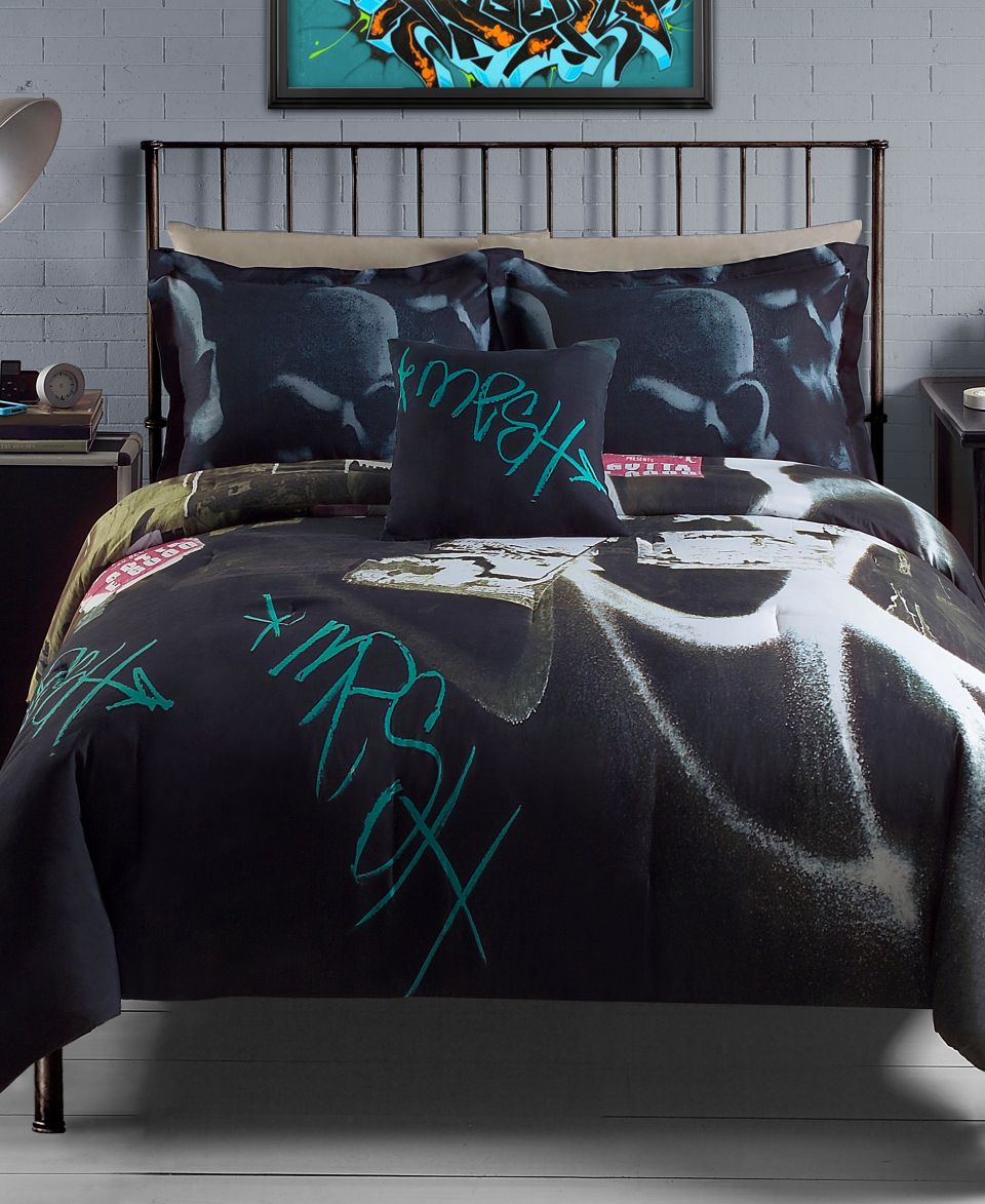 Graffiti 4 Piece Reversible Comforter Sets