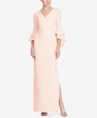 ralph lauren bell sleeve gown