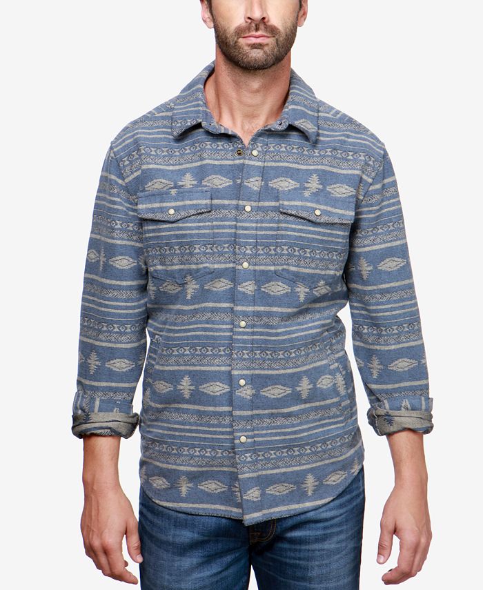 Lucky Brand Men's Aztec Flannel Shirt & Reviews Casual ButtonDown