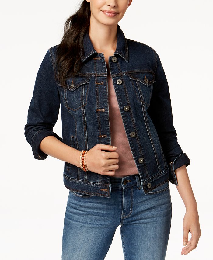 Style & Co Denim Jacket, In Regular and Petite, Created for Macy's ...