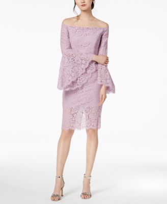 macy's purple lace dress
