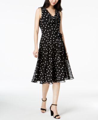 polka dot chiffon dress