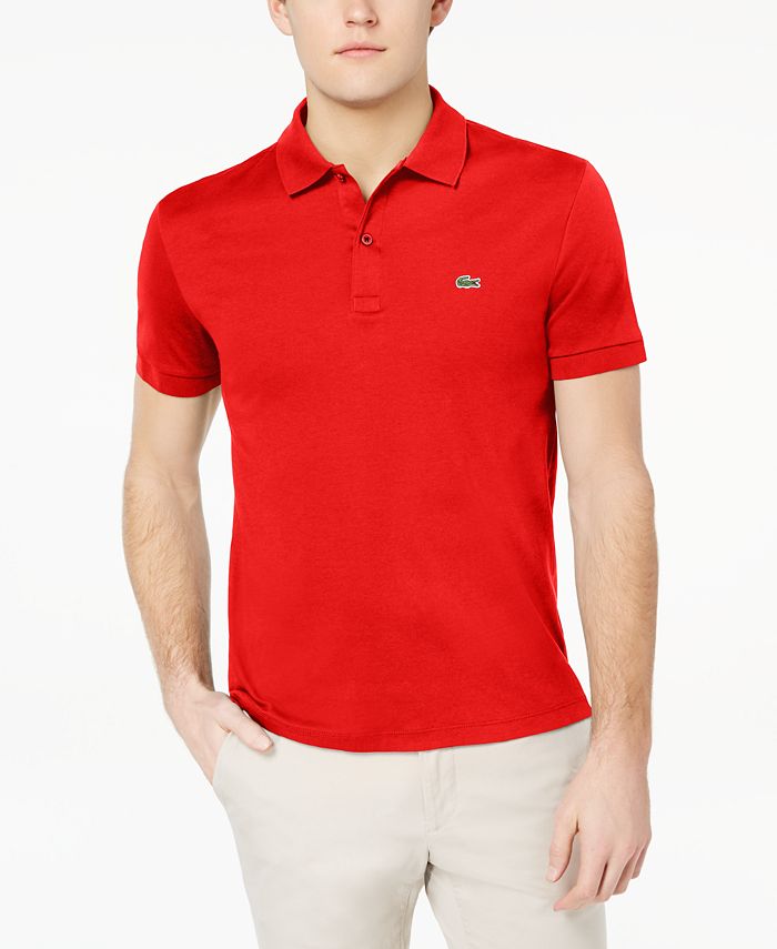Lacoste Men's Regular Fit Pima Cotton Polo Shirt & Reviews - Polos ...