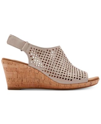 women's briah perforated slingback wedges