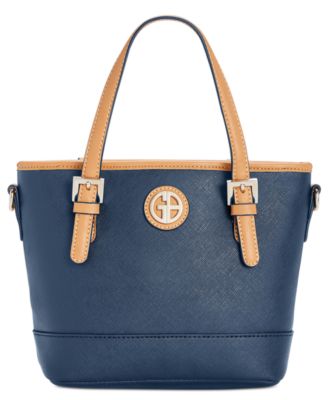 giani bernini blue handbag