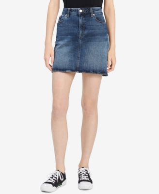 calvin klein jeans denim mini skirt