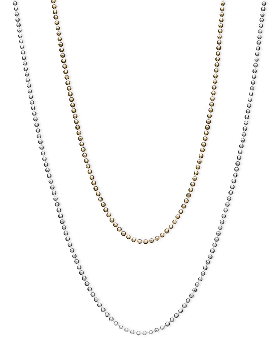 14k Gold and 14k White Gold Necklaces, 16 20 Bead Chain